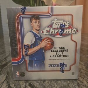 Topps Chrome 2025-26 Basketball Cards with Blue X-Fractors